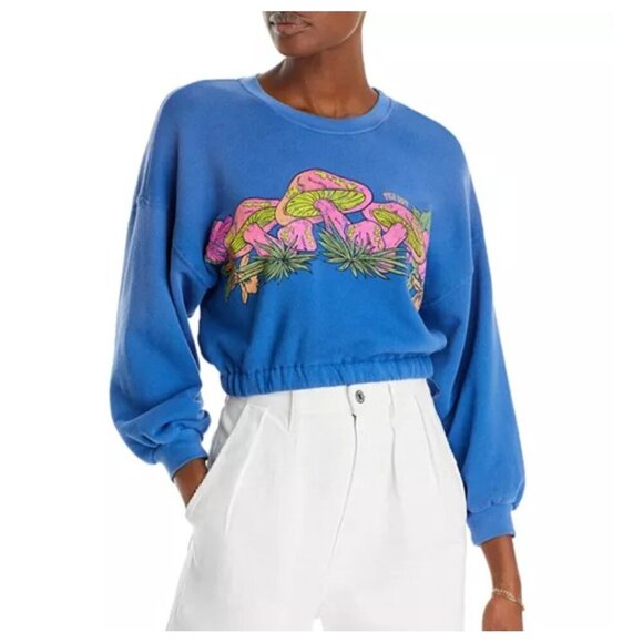 MOTHER The Drop Square Cinch Sweatshirt Mushroom Size Medium - Picture 1 of 7